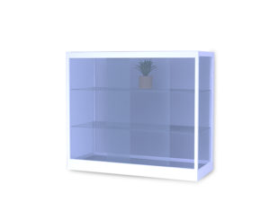 Glass Display 3-layered in white background